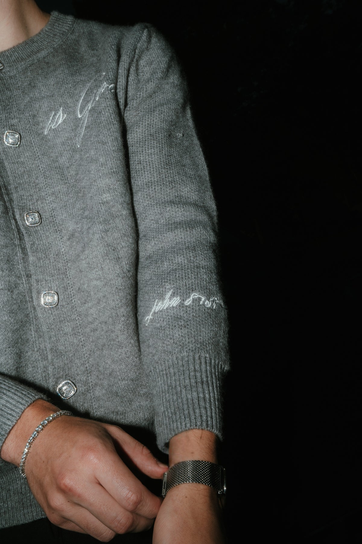 JESUS IS GOD GREY CARDIGAN